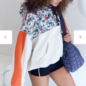 Free People Movement Buti hoodie in scarlet sport black Floral